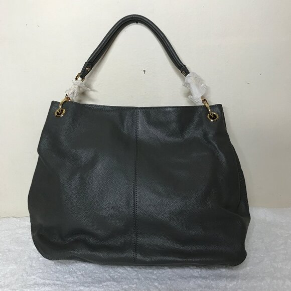 NEW! Cuore & Pelle Designer Pebbled Leather Sage Green Satchel Shoulder Bag - Picture 2 of 16